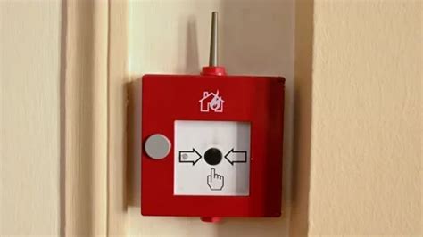 Fire alarm. Red fire alarm box in buildi... | Stock Video | Pond5