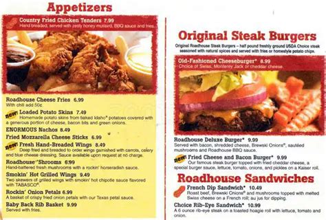 Menu at Logan's Roadhouse BBQ, Kannapolis, Wonder Drive Northeast