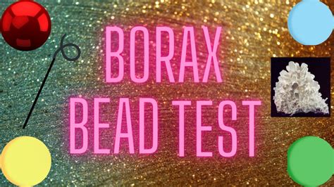 Borax bead test(Class 11 chemistry practical) - YouTube