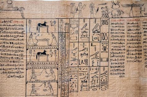 Premium Photo | Papyrus of old ancient egyptian book of dead