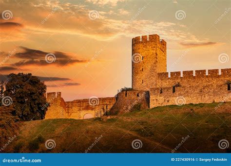 Fortress Kalemegdan on a Sunset Time. Belgrade, Serbia Stock Photo ...