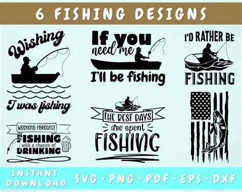 Fishing Quotes SVG Bundle Wishing I Was Fishing SVG If You - Etsy