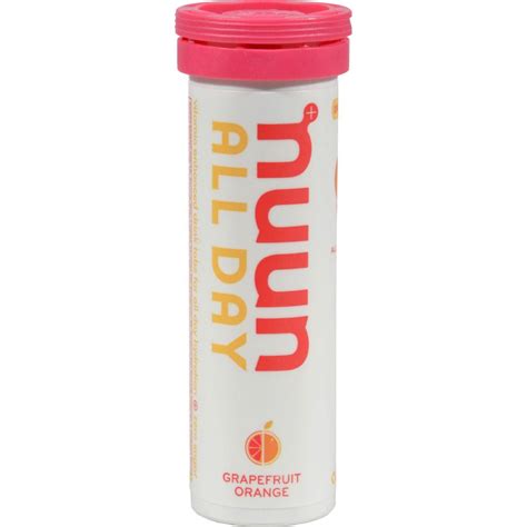 Nuun Hydration Tablets All Day - Grapefruit - Case Of 8 - 16 Tablets ...