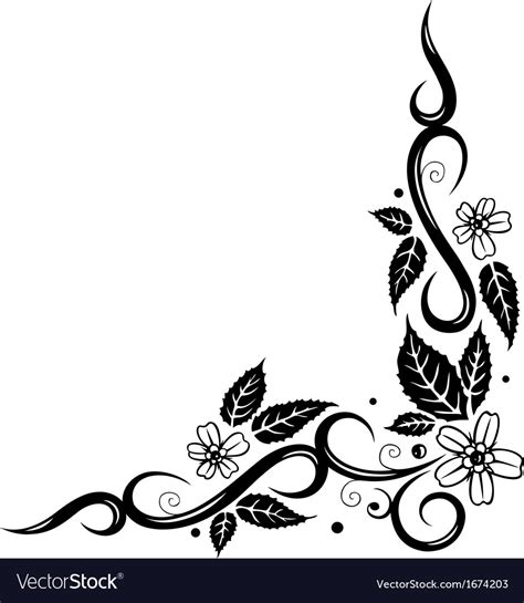 Flowers border Royalty Free Vector Image - VectorStock