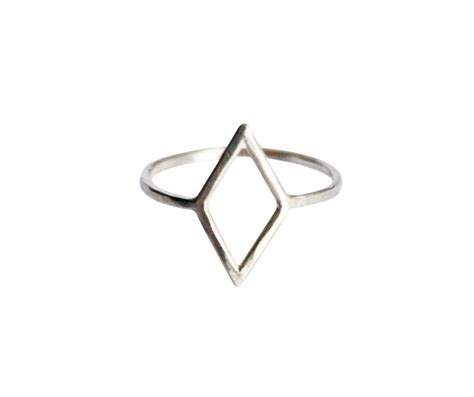 Thin Diamond Shape Ring | Thin Geometric Shape Ring – Stefanie Sheehan