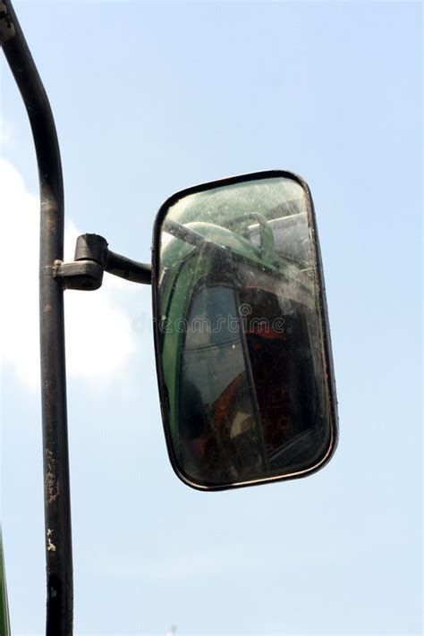 Large Truck Side View Mirror Stock Image - Image of window, circle ...