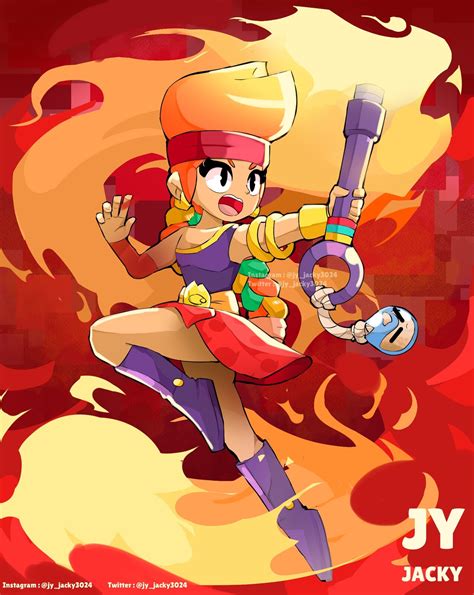 Jacky Yang - Welcome to the Brawl stars . Amber Brawl stars Fanart