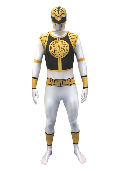 Power Rangers: Men's White Ranger Morphsuit Costume