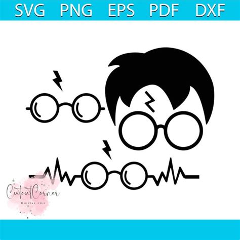 Harry Potter Glasses Svg, Harry Potter Svg, Glasses Svg, Lig - Inspire ...