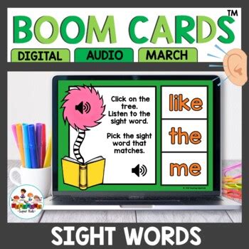 Sight Word Practice Boom Cards March Digital Activities by Teaching ...