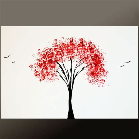 Abstract Canvas Tree Art Painting 36x24 Original Contemporary