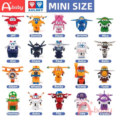 [A+baby]Kids MINI Super Wings Original Auldey Toys Action Figure Robot ...