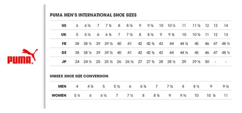 Puma Shoe Size Chart Cm 2019 - ShirleyStacey