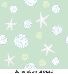 Shell Pattern Background Seamless Stock Illustration 256082317 ...