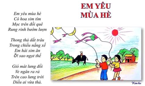 Bài thơ Em yêu mùa hè - Kho Tài Liệu