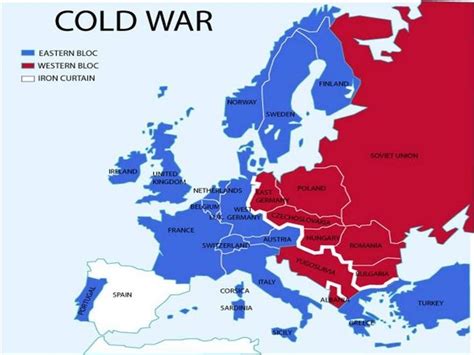 Cold War Europe Map Diagram | Quizlet