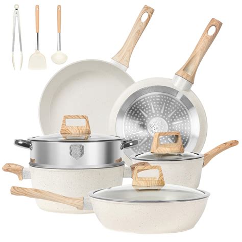 SODAY Pots and Pans Set, Nonstick Kitchen Cookware Sets, 12 Pcs ...