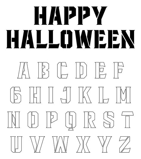 Pumpkin Carving Letter Templates