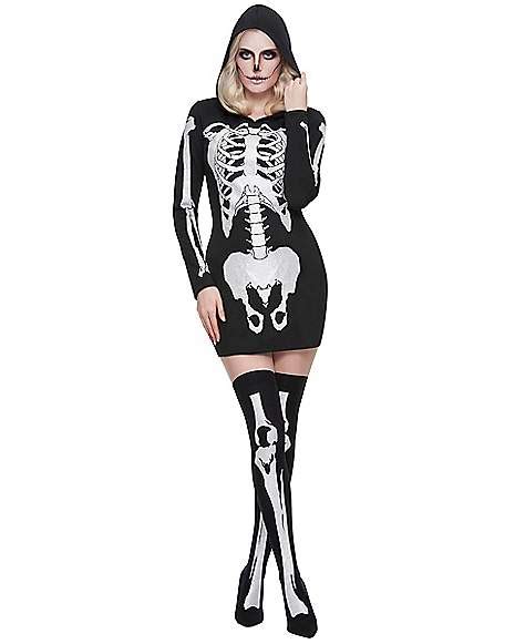 Adult Hooded Holographic Skeleton Costume - Spirithalloween.com