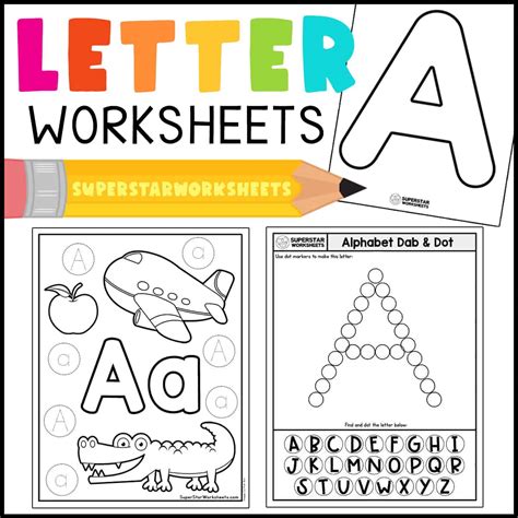 Letter A Worksheets - Superstar Worksheets