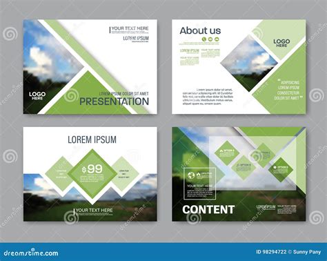 Greenery Presentation Layout Design Template. Annual Report Cover Page ...