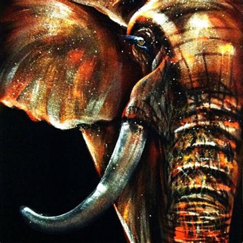 50x50cm Modern Abstract Huge Elephant Wall Art Decor Oil Painting On ...