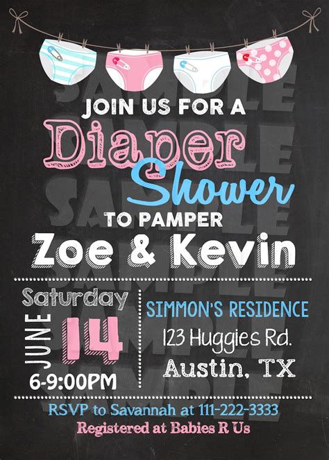 DIAPER PARTY INVITATION diaper Shower Invitation - Etsy