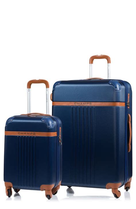 Champs Vintage 2-piece Luggage Set In Navy | ModeSens