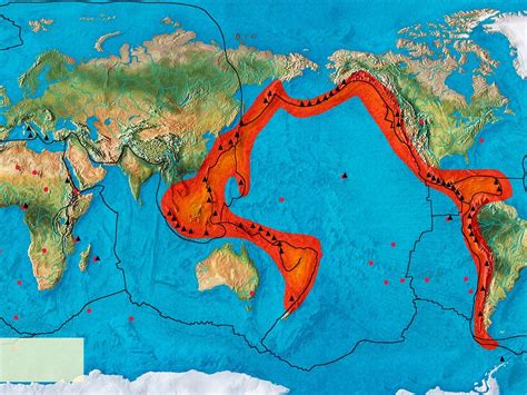 Ring Of Fire Map With Volcano Names