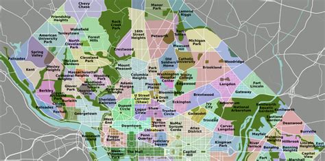 Map Of Washington Dc Neighborhoods - Large World Map