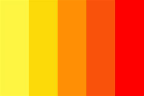 Yellow Orange Gradient Color Palette