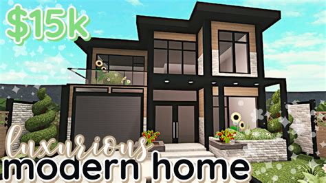 Luxurious 15k Bloxburg Modern House Build: 2 Story *WITH VOICE* - YouTube