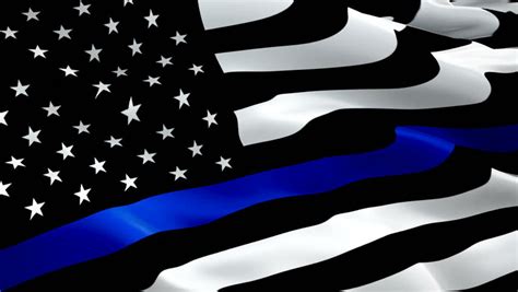 American Police Flag. Wave Loop Stock Footage Video (100% Royalty-free ...