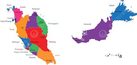 Map Of Malaysia Boundary District Geography Vector, Boundary, District ...