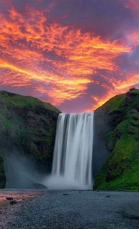 Sunset in 2020 Waterfall photography, Sunset photography