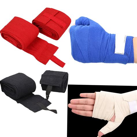 2pcs 2.4M Boxing Hand Wrap Bandage MMA Training Wrist Hand Protection ...