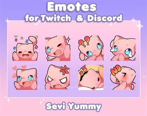 Mew Emotes Pokemon Twitch/Discord | Etsy