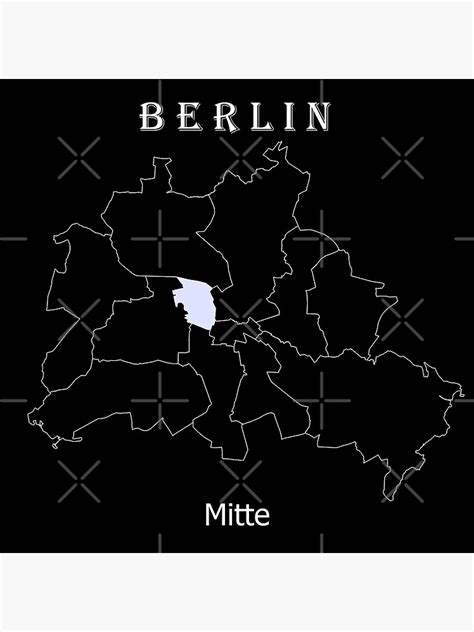 "Berlin center districts map" Poster for Sale by world-city-map | Redbubble