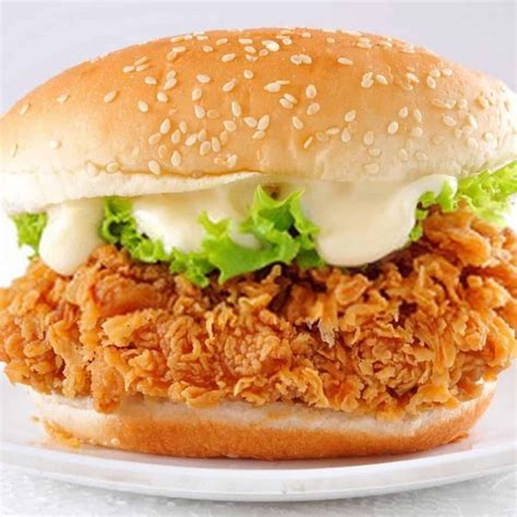 KFC Zinger Burger Recipe » Recipefairy.com | Burger recipes, Zingers ...