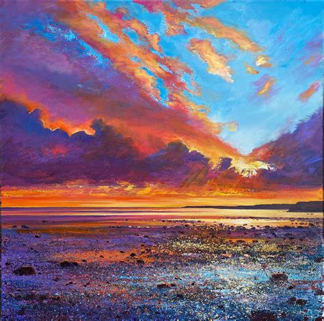 John Connolly 'Low Tide At Sunset' Painting - No Naked Walls