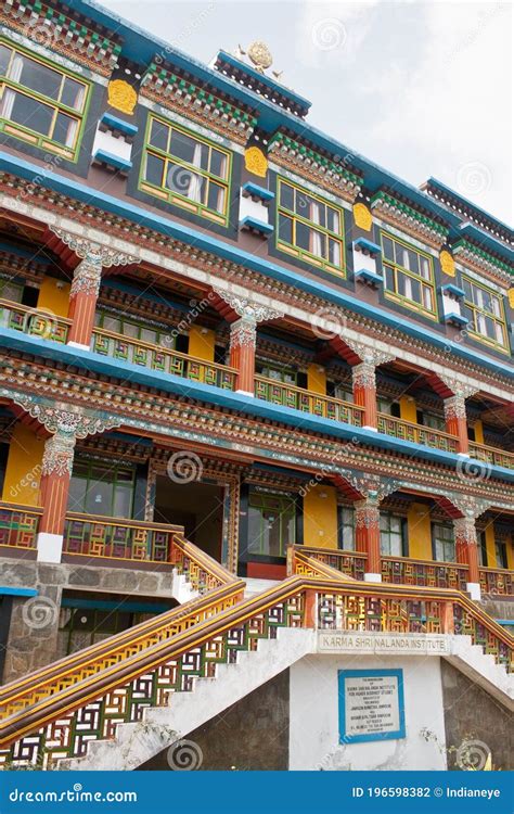 Architecture Details of a Rumtek Monastery at Gangtok, India Stock ...