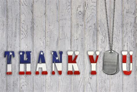 Patriotic Thank You For Military Stock Illustration - Image: 46403905