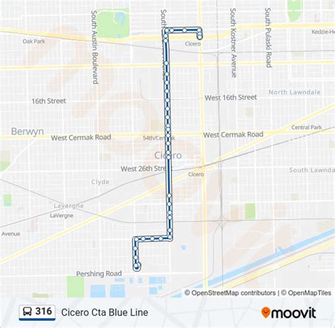 316 Route: Schedules, Stops & Maps - Cicero Cta Blue Line (Updated)