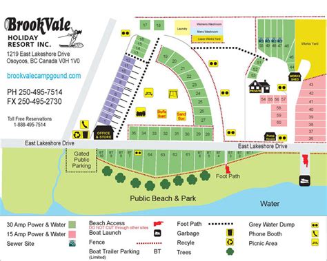 Osoyoos Camping - Map | Brookvale Campground & RV