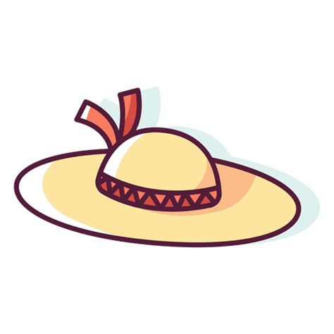 Diseño PNG Y SVG De Sombrero De Playa Mujer Para Camisetas