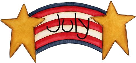 July Calendar Clip Art