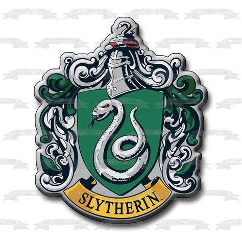 Harry Potter House Slytherin Crest Edible Cake Topper Image ABPID04670 ...