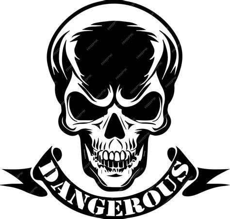 Premium Vector | Dangerous sign tattoo vector illustration