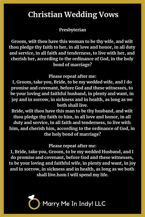 Christian Wedding Vow Ideas