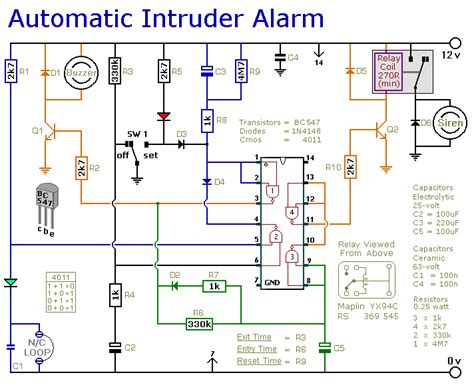 A Burglar Alarm Circuit Diagram